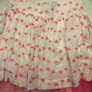 Justice white/ pink skirt size 16